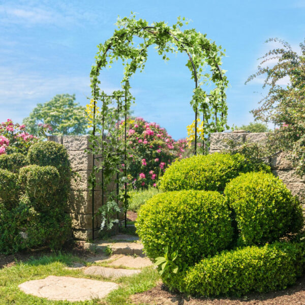 Patio Plant Stand Rack Archway Garden Arch Arbor Trellis - Image 10