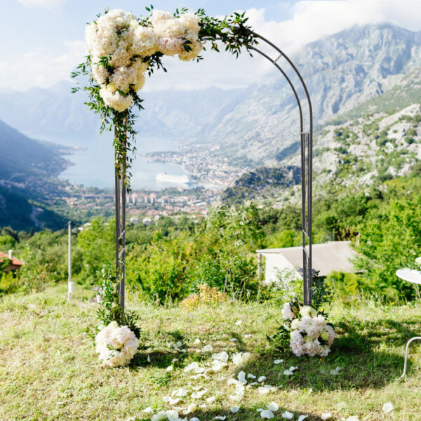 Patio Plant Stand Rack Archway Garden Arch Arbor Trellis - Image 9