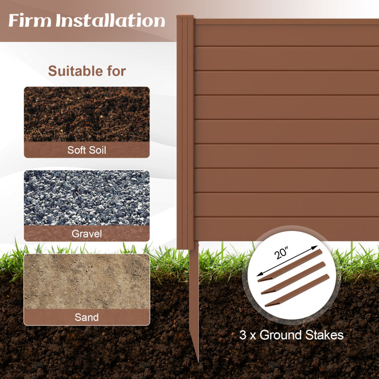 Outdoor PVC Air Conditioner Fence with 20 Inch Long Stakes - Image 3