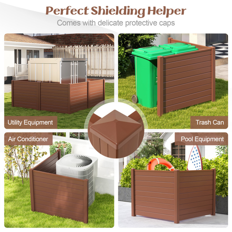 Outdoor PVC Air Conditioner Fence with 20 Inch Long Stakes - Image 2