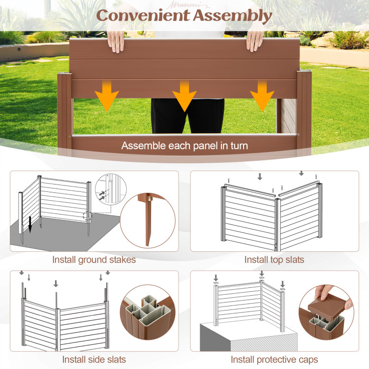 Outdoor PVC Air Conditioner Fence with 20 Inch Long Stakes - Image 6