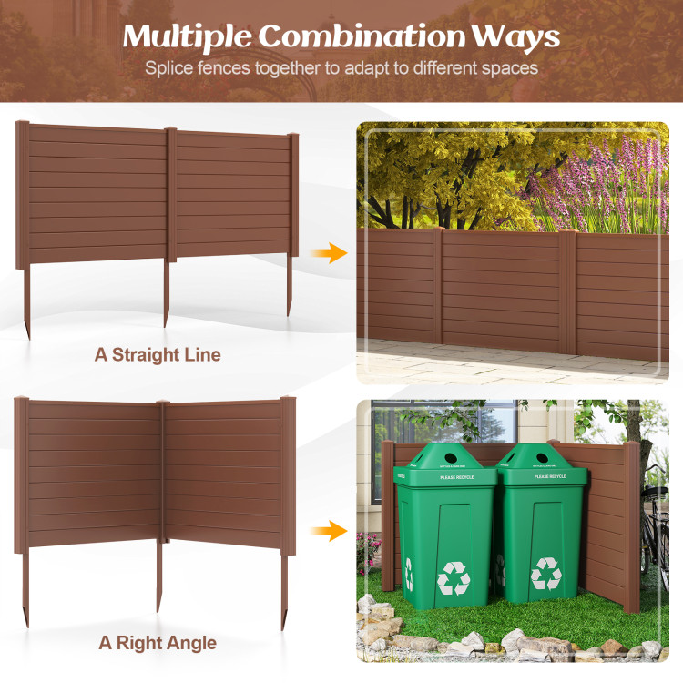 Outdoor PVC Air Conditioner Fence with 20 Inch Long Stakes - Image 5