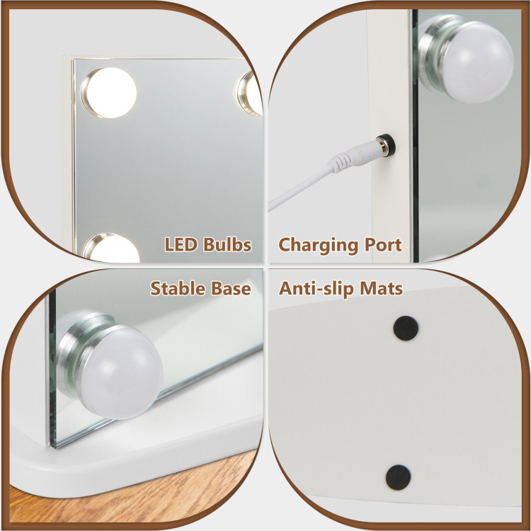 Vanity Mirror with 18 Dimmable LED Bulbs and 3 Color Lighting Modes - Image 2