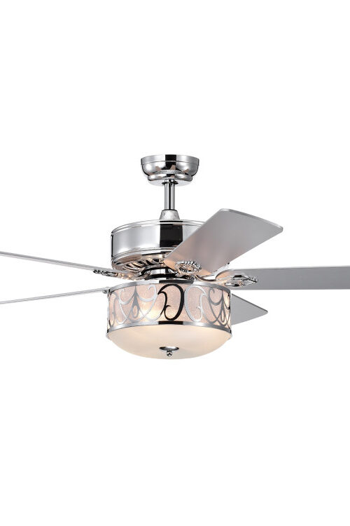 52 Inch Ceiling Fan with Light Reversible Blade and Adjustable Speed