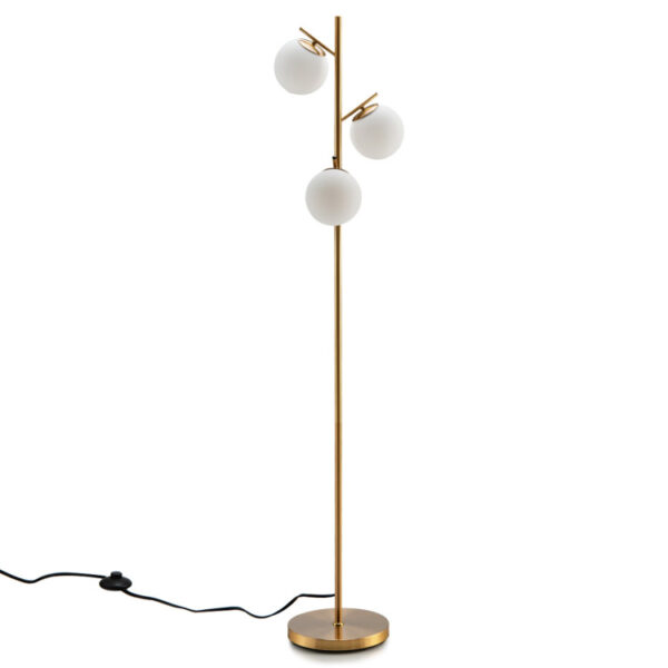 3-Globe Floor Lamp with Foot Switch and Bulb Bases - Image 5