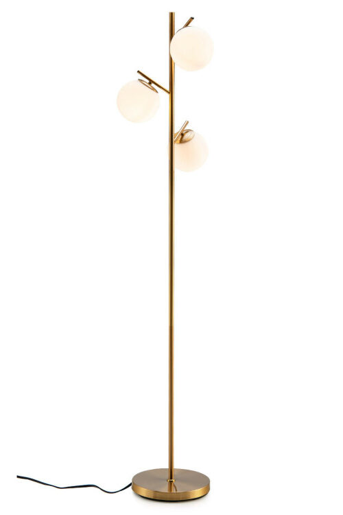 3-Globe Floor Lamp with Foot Switch and Bulb Bases